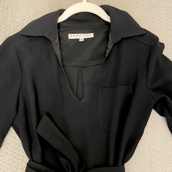 Trina Turk | Black Belted Dress (4) - Picture 4 of 4